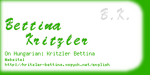 bettina kritzler business card